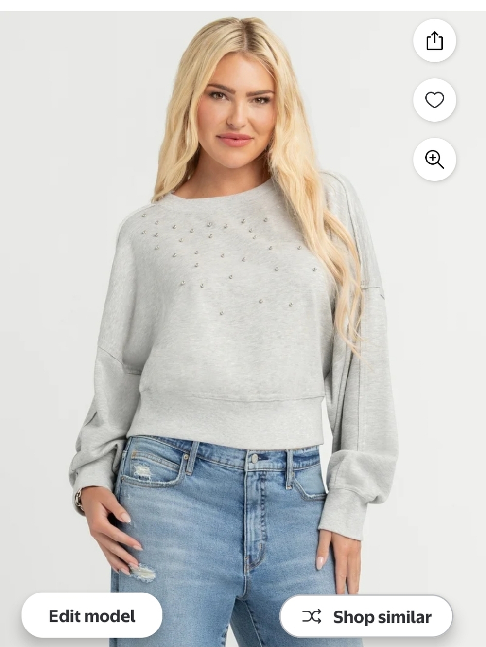 NWT Jessica Simpson Women's Merril Crewneck Top, Size MEDIUM